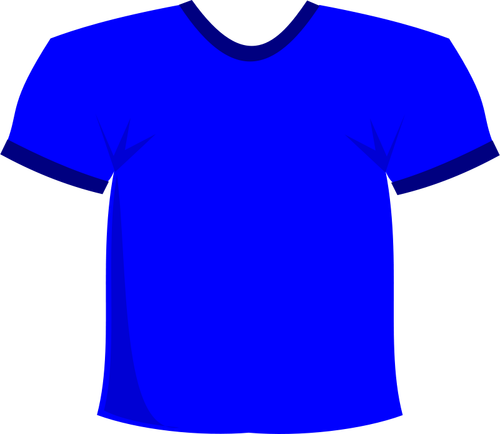 Azul t-shirt vector clip-art