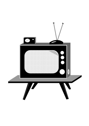 Vintage TV sett vector illustrasjon