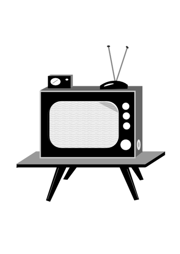 Vintage TV set vectorillustratie