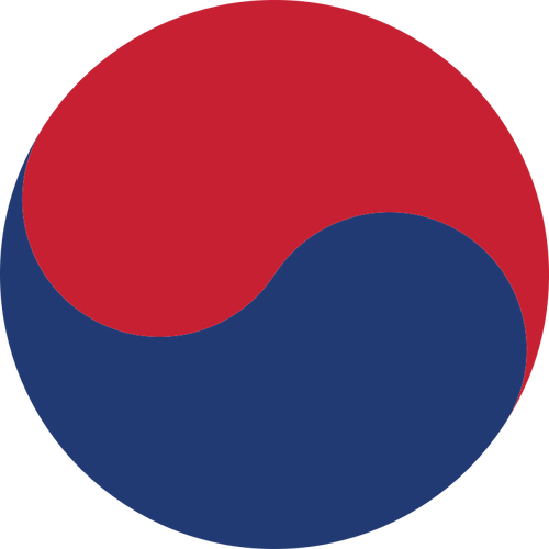 Korejský Taeguk symbol Vektor Klipart