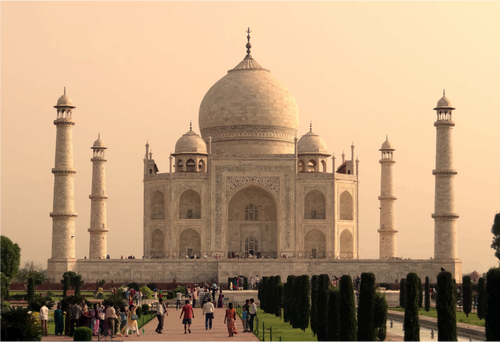 Taj Mahal in immagine di vettore di colore pieno