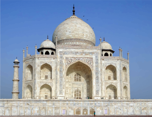 Taj Mahalin fotorealistinen kuvitus