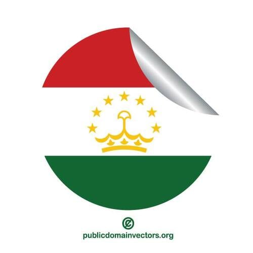 Flaga Tadżykistanu okrągłe naklejki