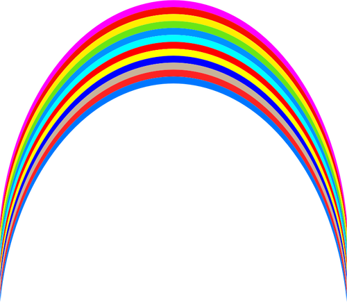 アーチ型の虹のベクター クリップ アート