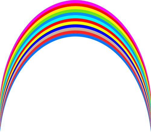 Vektor-ClipArt gewölbte Regenbogen