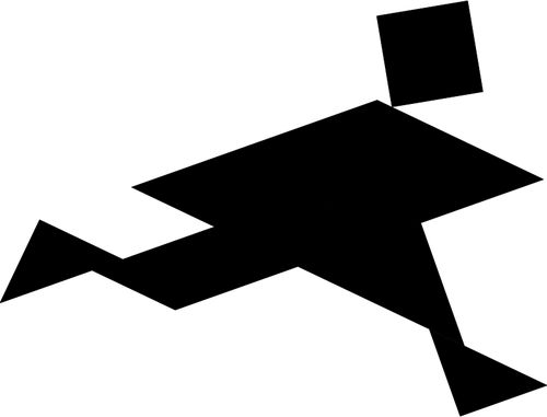 Hombre corriente de rompecabezas Tangram