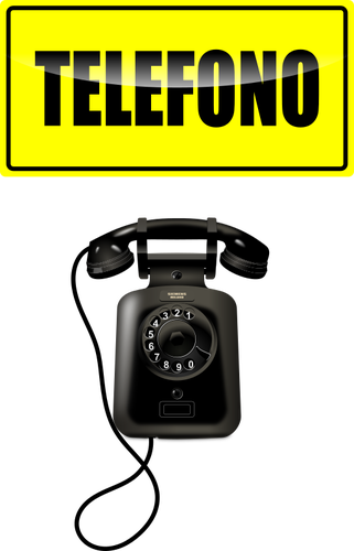 Telepon dinding retro