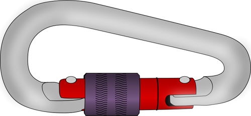 Vector clip art image of carabiner