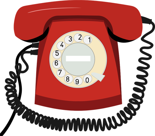 Telefone antigo de estilo vector clipart