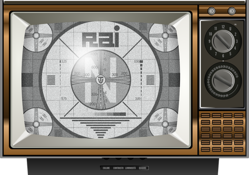 Oude televisietoestel vector afbeelding