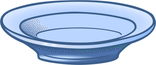 Gráficos del vector azul plato hondo línea arte