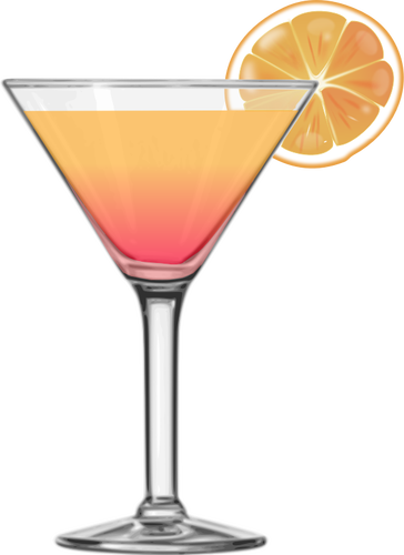 Tequila sunrise koktail vektor gambar