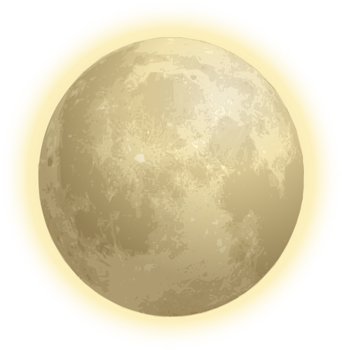 Planeta luna cu halou ilustraţie vectorială