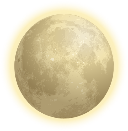 Lune de la planète avec illustration vectorielle halo