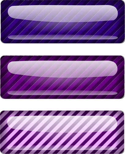 Trois rectangles violets dépouillés des graphiques vectoriels