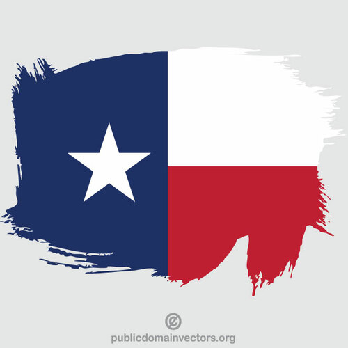 Texas Flagge Pinselstrich