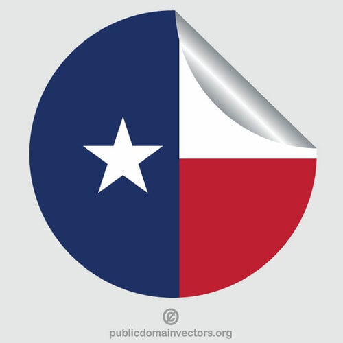 تكساس العلم تقشير ملصقا