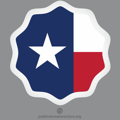 Texas flag sticker