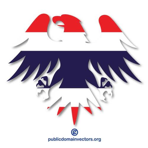 Thailandske flagget i eagle figur