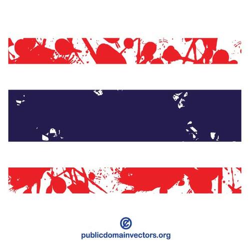 דגל תאילנד עם כתם דיו