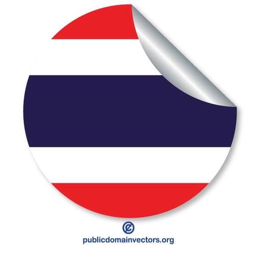 تايلاند العلم ملصقا