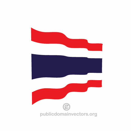 Wuivende vector vlag van Thailand