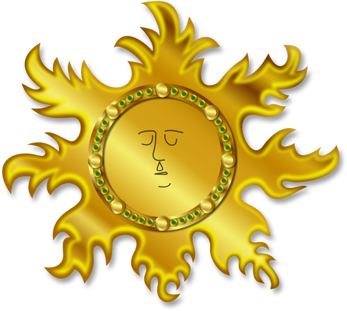 Lichte gouden zon vector afbeelding