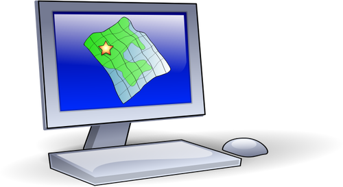 Vektorgrafiken von mapping Client-computer