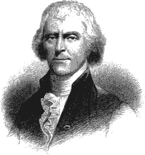 Thomas Jeffersonin muotokuvavektorikuva