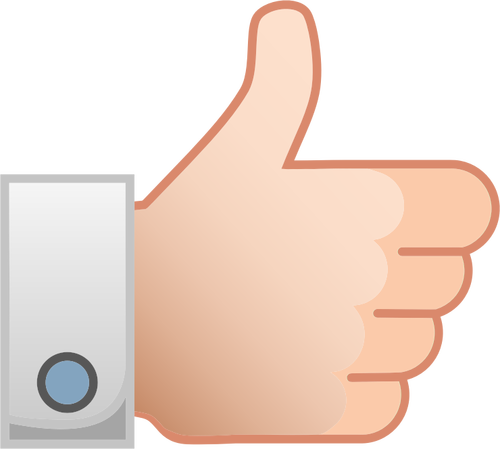 Thumbs up vector image