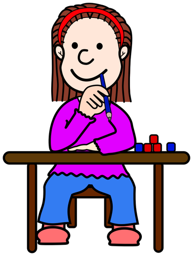 Female student in school