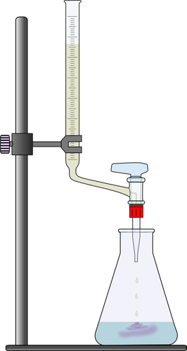 Seni klip oksigen titrasi proses dengan beaker