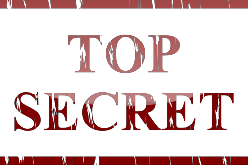 Top Secret sticker vektör çizim