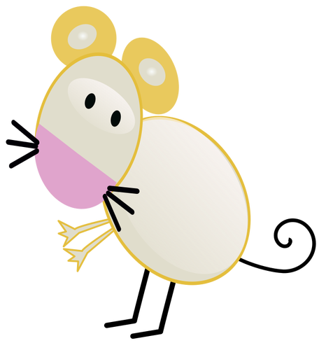 Rato colorido dos desenhos animados