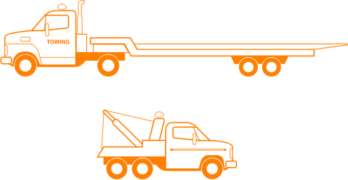 Dessin vectoriel de camions remorque