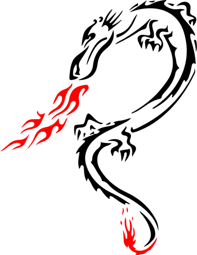 Tribal dragon de feu