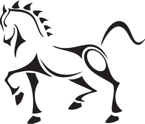 Clipart vectoriels de cheval tribal