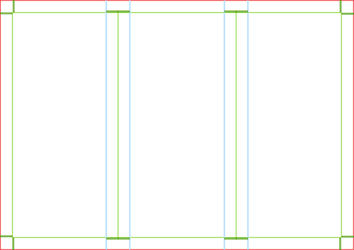 Driebladige brochure-vectorafbeeldingen met sjabloon