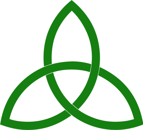 Groene lijn triquetra vector illustraties