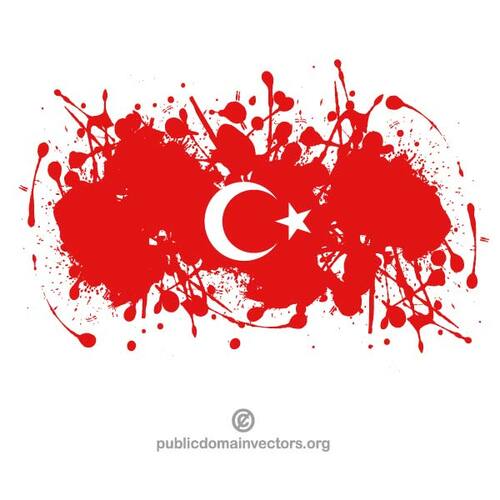 Bandiera turca grafica vettoriale