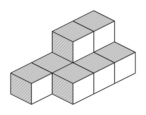 Isometrische Färbung Würfel