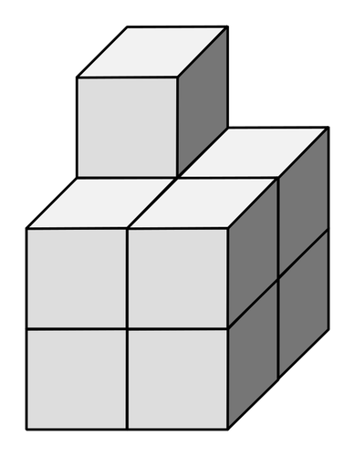 Grå terningen vektor image