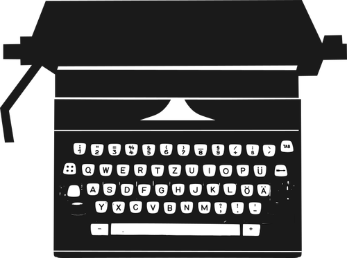 Type writer silhouette