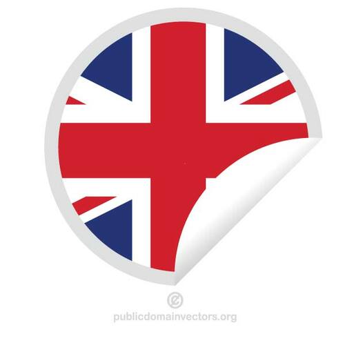 Okrągłe naklejki z Flaga Wielkiej Brytanii