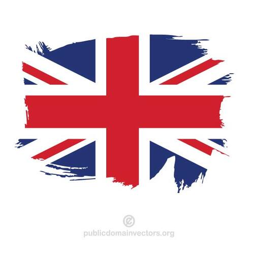 UK vlajka na bílý povrch