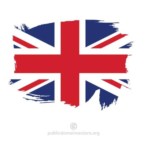 UK flag pictate pe suprafata alba