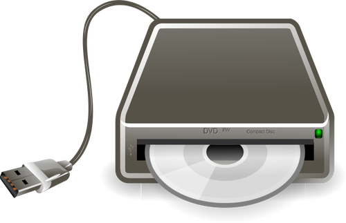 USB DVD CD Writer vektori piirustus