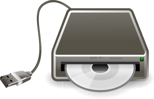 USB DVD CD Writer vector tekening