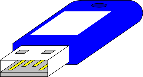 USB 闪存盘从连接器侧矢量图像