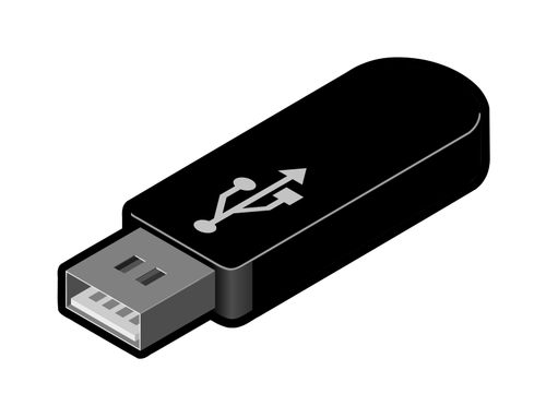 USB-muistitikku 4 vektorikuva